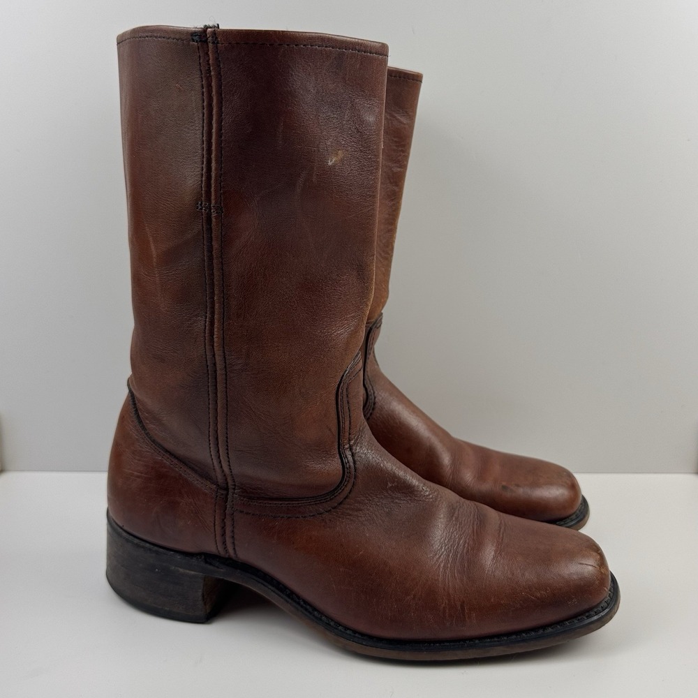 Vintage Hanover Campus Boots Men's 11.5 Pull-On Mid-Calf 70s Style Western Boho